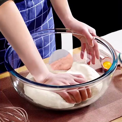 6.2QT Extra Large Glass Bowl for Sourdough Bread Making, Glass Mixing Bowl for Sourdough Bread with Lid, Baking Container for Kitchen Fridge Organization