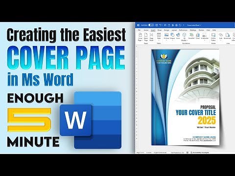 Creating a Cover Page in MS Word in the Easiest Way