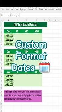 Excel TEXT Function Mastery: Format Dates Like a Pro