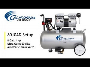 How to Setup CALIFORNIA AIR TOOLS 8010AD Air Compressor with Automatic Drain Valve