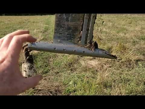 Mole plough setup in a dry year