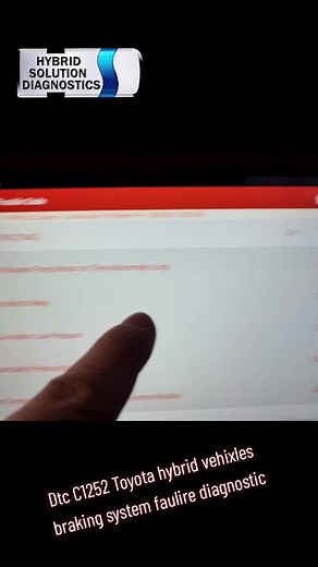 Dtc C1252 braking system failure in toyota hybrid vehicles full diagnostics so check this out #c1252 #diagnostic #brakingsystem #failure #toyota #hybrid #asia #caribbean #trinidad #europe #usa #canada #mexico #america