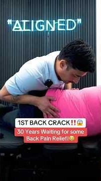 1st Back Crack Ever‼️😳#chiropractic #asmr #shorts #trending