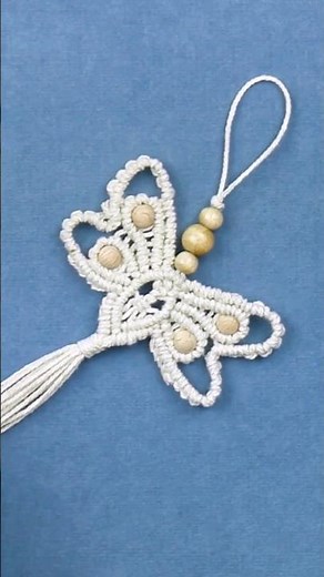 DIY Macrame Butterfly Pendant #macrame
