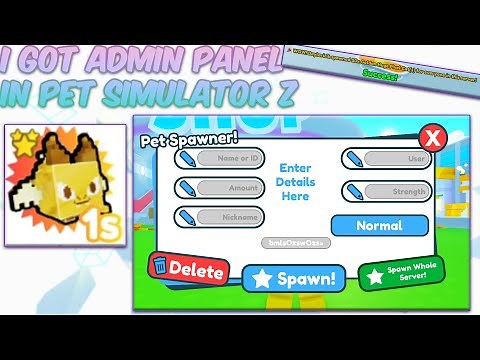 I Got Admin Panel In Pet Simulator Z!