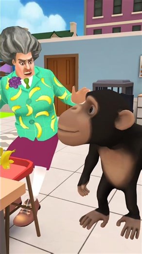 Monkey 🐒 attack on scary Teacher 🤧 #surojvhai #funny #gaming #shortvideo #viral #gameplay #trending