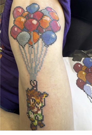 8-Bit Video Game Tattoo Inspired by Chrono Trigger