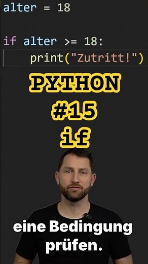 if | Python #15 #python #pythonlernen #programmieren #simplexstudy