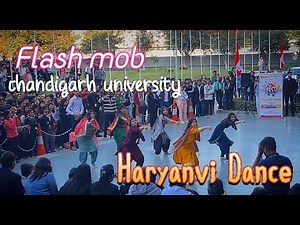 🔥 HARYANVI DANCE ❤🔥 || CHANDIGARH UNIVERSITY AT D-BLOCK || FLASH MOB PERFORMANCE: 01 📸