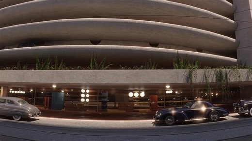 The National Building Museum’s exhibition Frank Lloyd Wright’s Southwestern Pennsylvania is on view through October 5, 2025. The exhibition showcases both realized and unrealized projects Wright designed for Fallingwater and the region between the 1930s and 1950s. It explores how his visionary ideas might have influenced the urban, suburban and rural landscapes of Southwestern Pennsylvania. Realistic animated films by Skyline Ink Animators Illustrators offer a first-ever virtual look at five unb