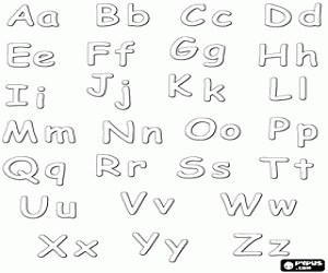 Uppercase and lowercase letters coloring page printable game
