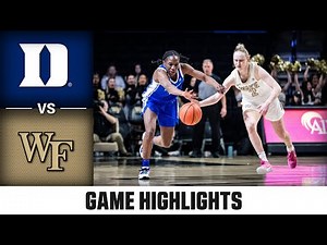 Duke vs. Wake Forest Game Highlights | 2024-25 ACC Women's Basketball