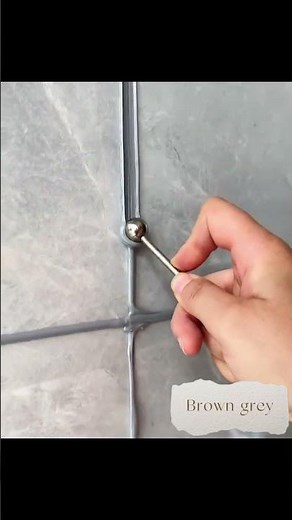 Epoxy tile grout, brown grey grout installation