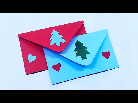 How To Make Paper Envelope - Christmas Invitation Card - Thanksgiving Envelope Card - Origami Letter