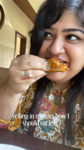 Ashmita on Instagram: "This family trip was a disaster for my diet… every time I’m with my family, I go back to old patterns and toxic eating habits. Listening to their body shaming comments and judgements makes me even more impulsive with my eating habits. I feel controlled by these negative emotions, and the only way I cope is by eating more and more food to satiate my emptiness and somehow, try to regulate my emotions. But it never works and I just end up guilt tripping myself 🥲 . . . #selfl