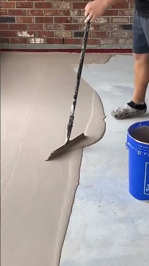 Concrete Resurfacing 🤩 Base Coating this patio👏