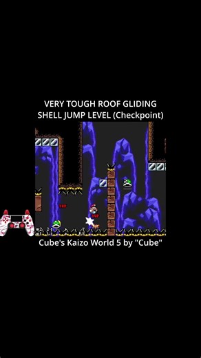 VERY TOUGH ROOF GLIDING SHELL LEVEL🪂🪂🪂 #kaizomario #nintendo