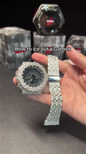 How to make an iced out Moissanite Gshock