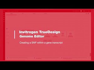 Invitrogen TrueDesign Genome Editor: Creating a SNP within a gene transcript