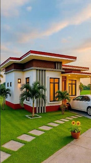 Modern Small House Design with Carport | Realistic Concept