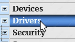 Drivers. My own design of program menu.