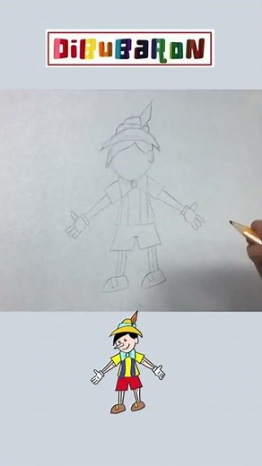 How to draw pinocchio