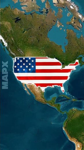 The vast territory of the United States #MapX #geography #america