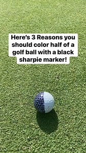 530K views · 312 reactions | Discover the Surprising Reason You Should Color Half a Golf Ball with a Sharpie! Sure, you could buy a 2 color golf ball, but where is the fun in that? Color half of a golf ball with a black sharpie and use it to improve your putting! #golf #golftips #golflessons | Jim LaBuda Golf | Facebook