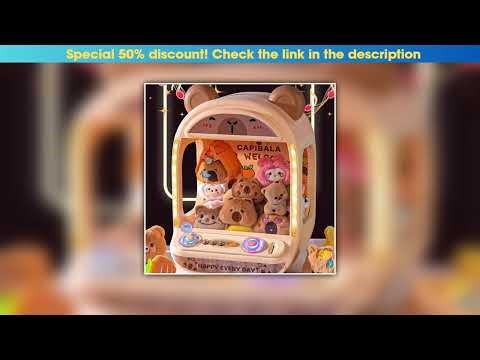 First Look DIY Doll Machine Kids Coin Operated Play Game Mini Claw Catch Toy Crane Machines Music D