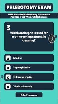 Phlebotomy Exam NHA Certified Phlebotomy Technician Practice Test With Full Rationales