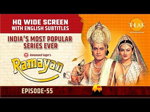 Ramayan EP 55 - सुग्रीव और रावण का मल्ल युद्ध | HQ WIDE SCREEN | English Subtitles