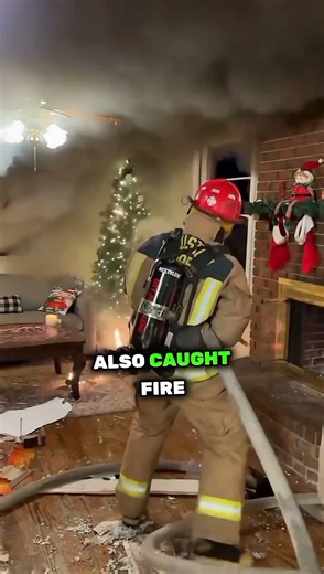 When a Christmas Tree Fire Goes Totally Wrong! 😱🎄 #shorts