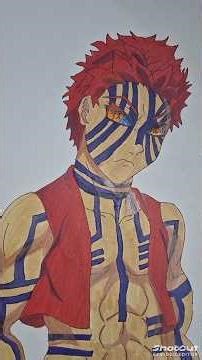 How To Draw Akaza (Step By Step)