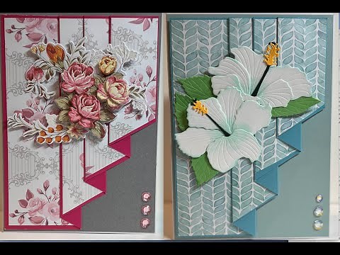 Curtain Fold Front Card with Florals