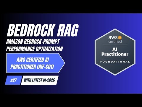 #27 Certified AI Practitioner AIF-C01 || Amazon Bedrock Prompt Performance Optimization