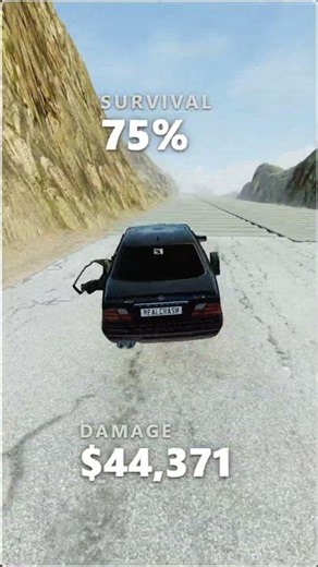 Survival Chance and Repair Cost Test BeamNG Drive