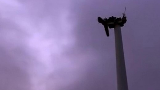 Hesket Newmarket wind turbine breaks due to Storm Dudley