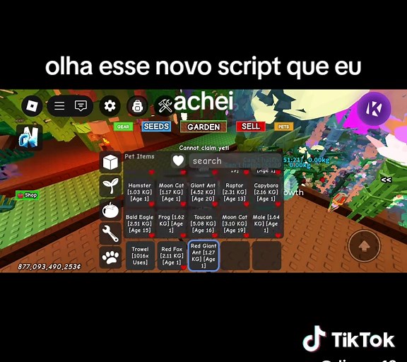 Novo Script para Roblox: Cultive seu Jardim com Red Fox