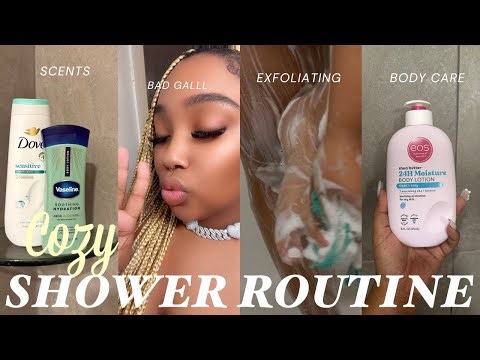 EVENING COZY SHOWER ROUTINE 2026 soft glowing skin, skin care, body care,SELF CARE MOTIVATION
