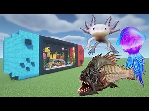 How To Make a Piranha, Jellyfish, and Axolotl Farm in Minecraft PE