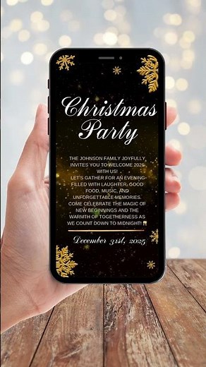 ✨ Editable Christmas & New Year Party Invitation Template ✨