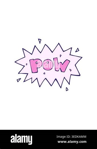 shaking motion animation of cartoon comic book pow symbol Stock Video Footage - Alamy