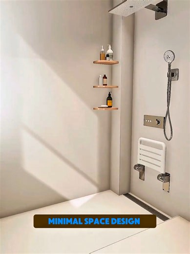 Timeless Minimal Shower Room Design 🚿✨ A modern, clutter-free shower room that blends elegance with smart functionality. Featuring recessed wall niches, a slim rain shower with ambient light, lowered shower flooring for easy water control, and a double-drainage system for hassle-free use. The half-height wall with glass panel ensures perfect wet-dry separation while keeping the space bright, clean, and visually refined. Designed for durability, easy maintenance, and a truly timeless aesthetic. 