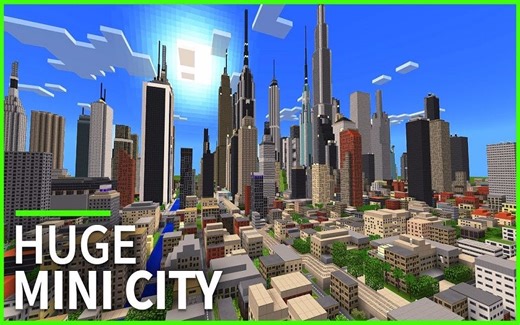 【JerenVids】【我的世界手机版】大型城市地图+材质包（1.2/1.2.7版本）