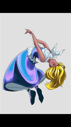 Falling again #aliceinwonderland #art #drawing #digitalart #shorts
