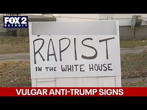 Vulgar anti-Trump signs in Madison Heights spark controversy