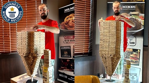 Building a Jenga Tower on ONE Jenga Block, a Guinness World Record