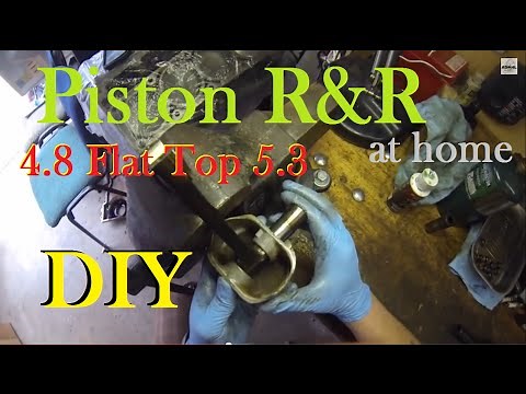 LSx How To Replace Pistons on Rod at Home DIY - 4.8 Flat Tops in a 5.3 - LS1