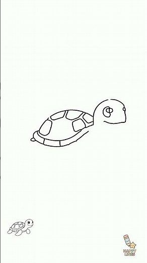 How to Draw a Friendly Turtle - Quick Tutorial