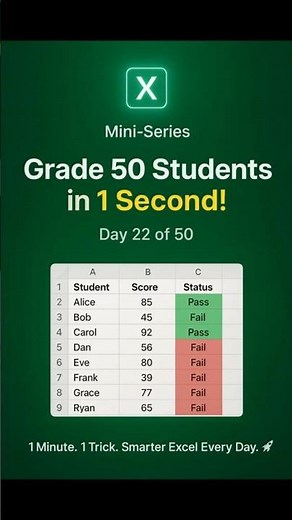 Teachers: Grade 50 Students in 1 Second! ✅ Excel IF Formula #exceltips #excelformula #learnexcel